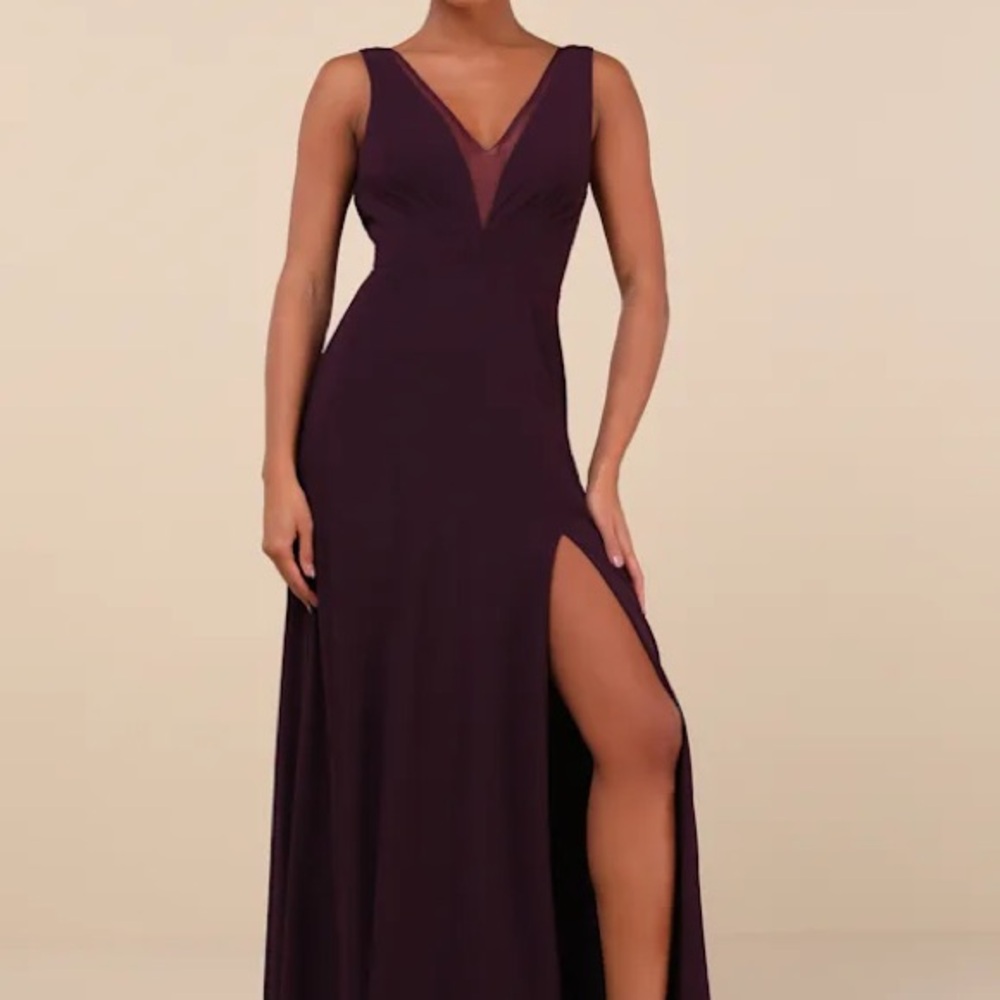 Lulus simply immaculate dark Purple Maxi Dress
